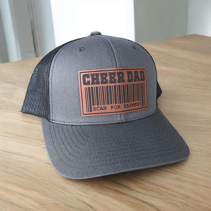 Scan For Payment funny cheer dad trucker hat by BubbleHead Ink