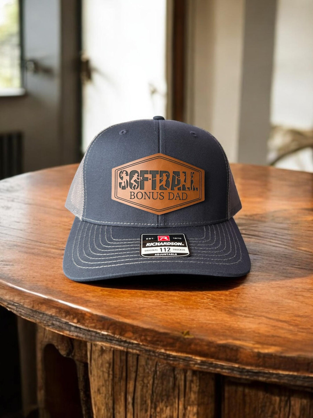 Softball bonus dad trucker hat by BubbleHead Ink