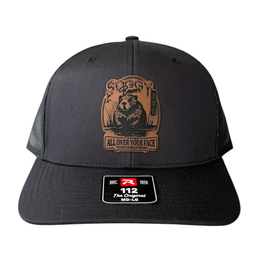 Soggy Beaver BBQ funny trucker hat by BubbleHead Ink