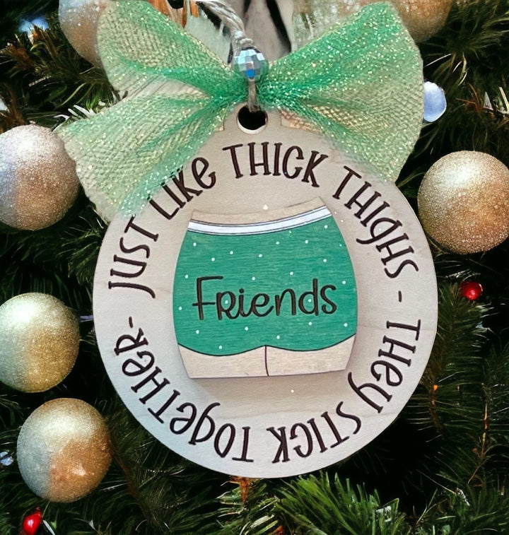 Soul Sister funny Christmas ornament for sister, friend or cousin by BubbleHead Ink