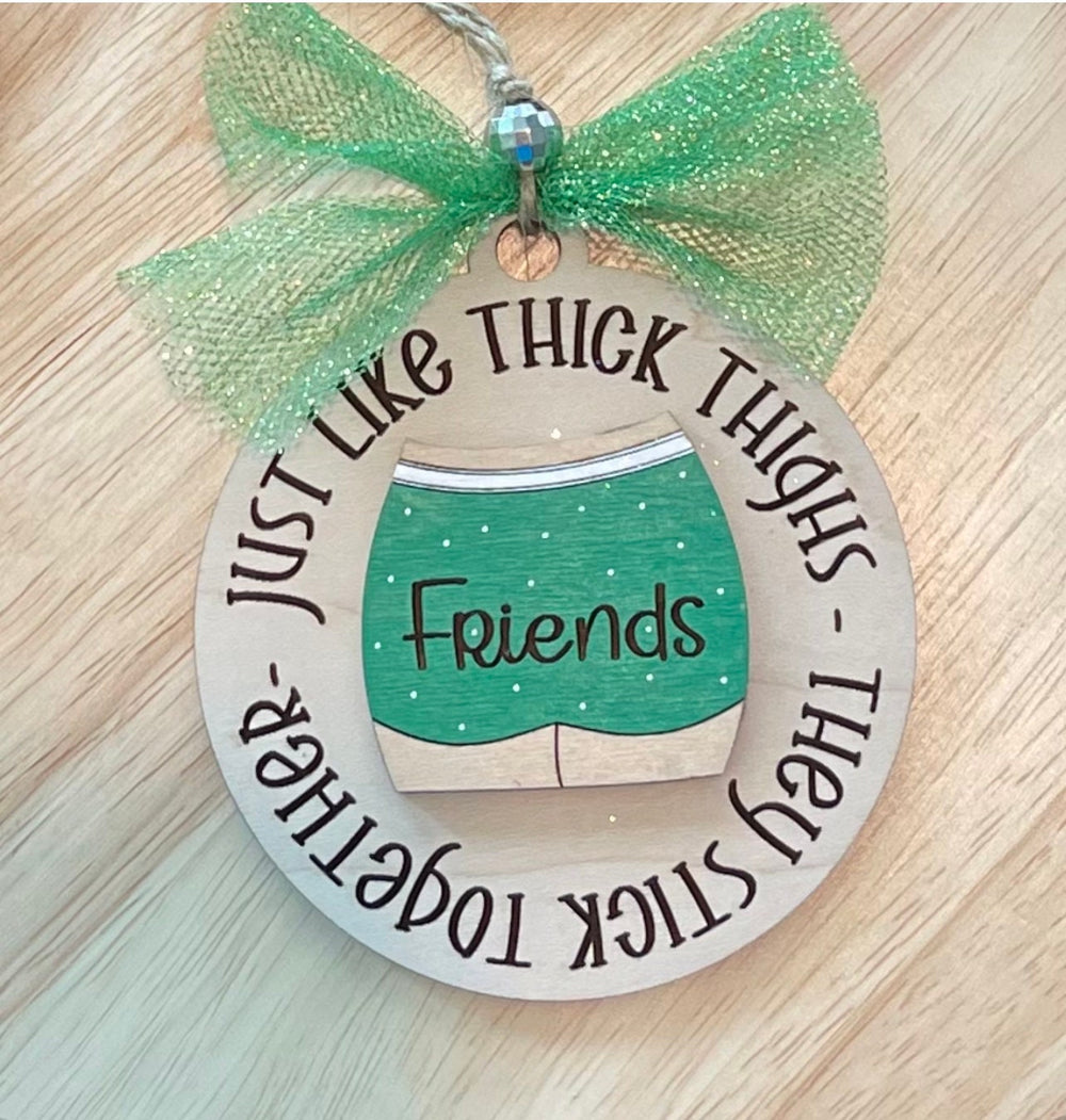 Soul Sister funny Christmas ornament for sister, friend or cousin by BubbleHead Ink