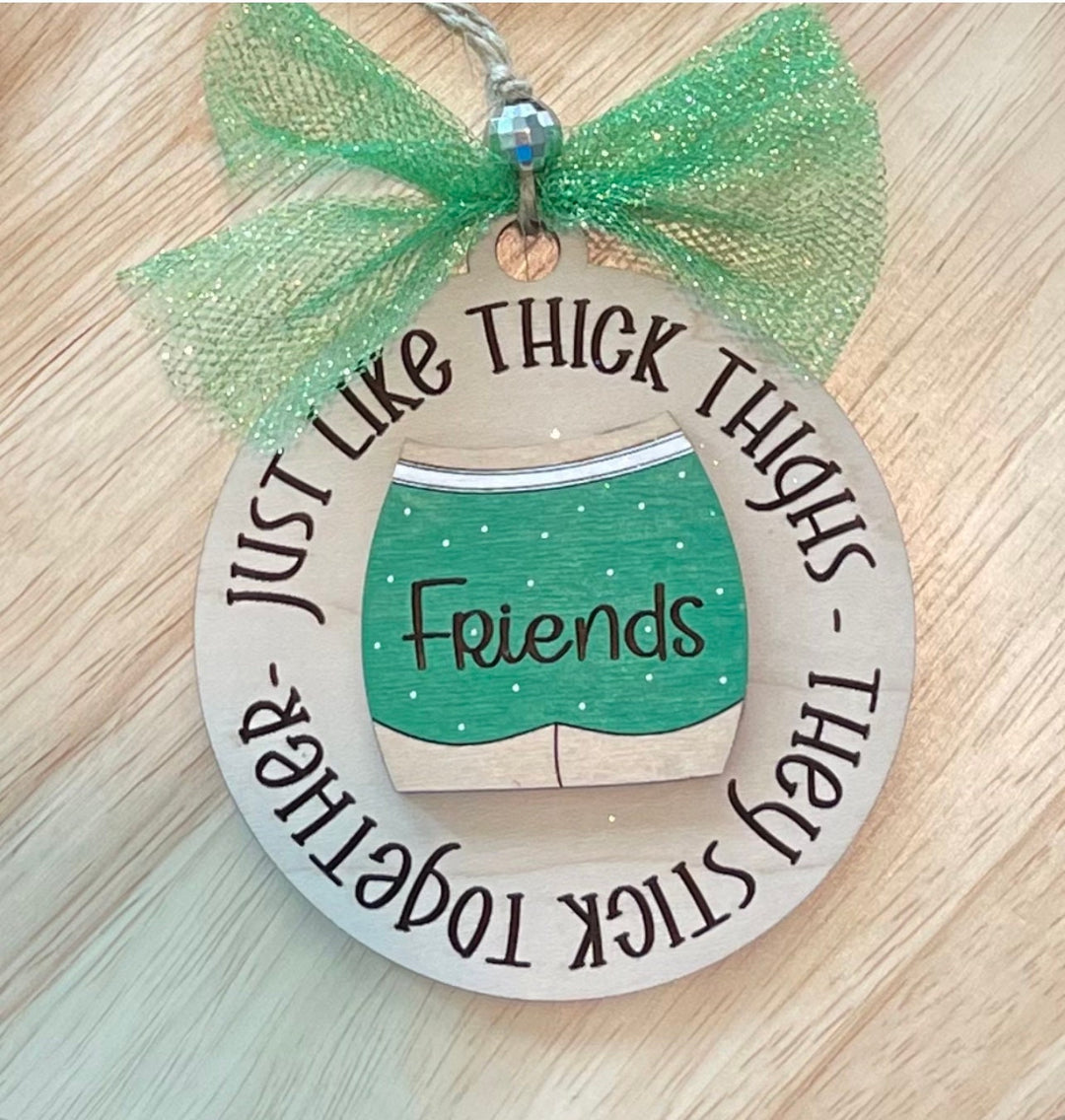 Soul Sister funny Christmas ornament for sister, friend or cousin by BubbleHead Ink