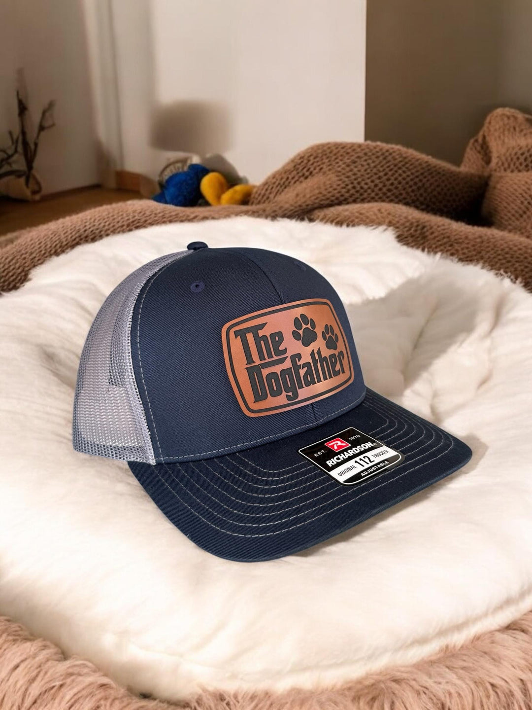 The Dogfather dog dad Richardson 112 trucker hat by BubbleHead Ink