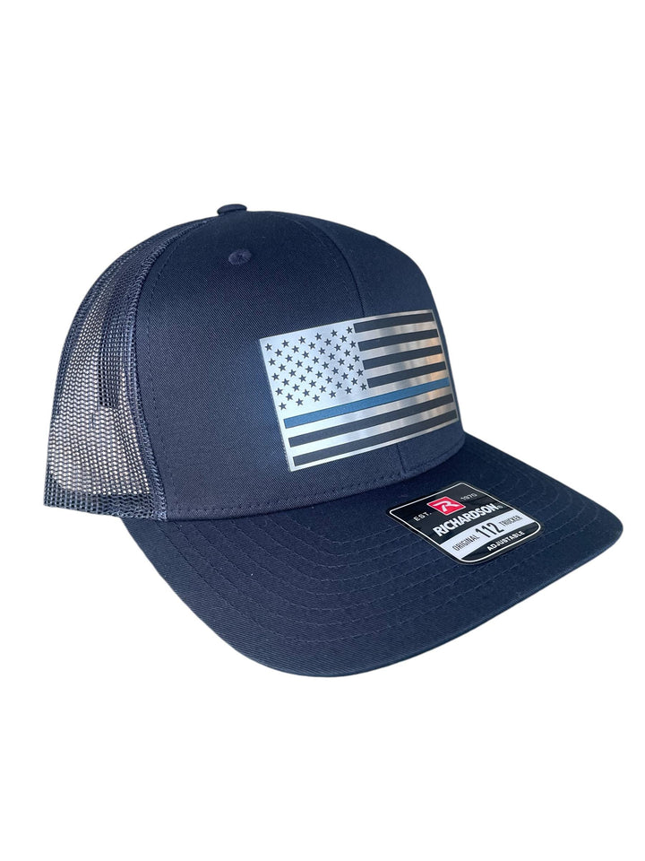 Thin Red Line American flag firefighter Richardson 112 hat by BubbleHead Ink