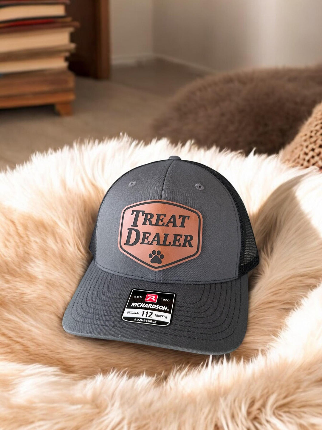 Treat Dealer funny dog lover Richardson 112 trucker hat by BubbleHead Ink