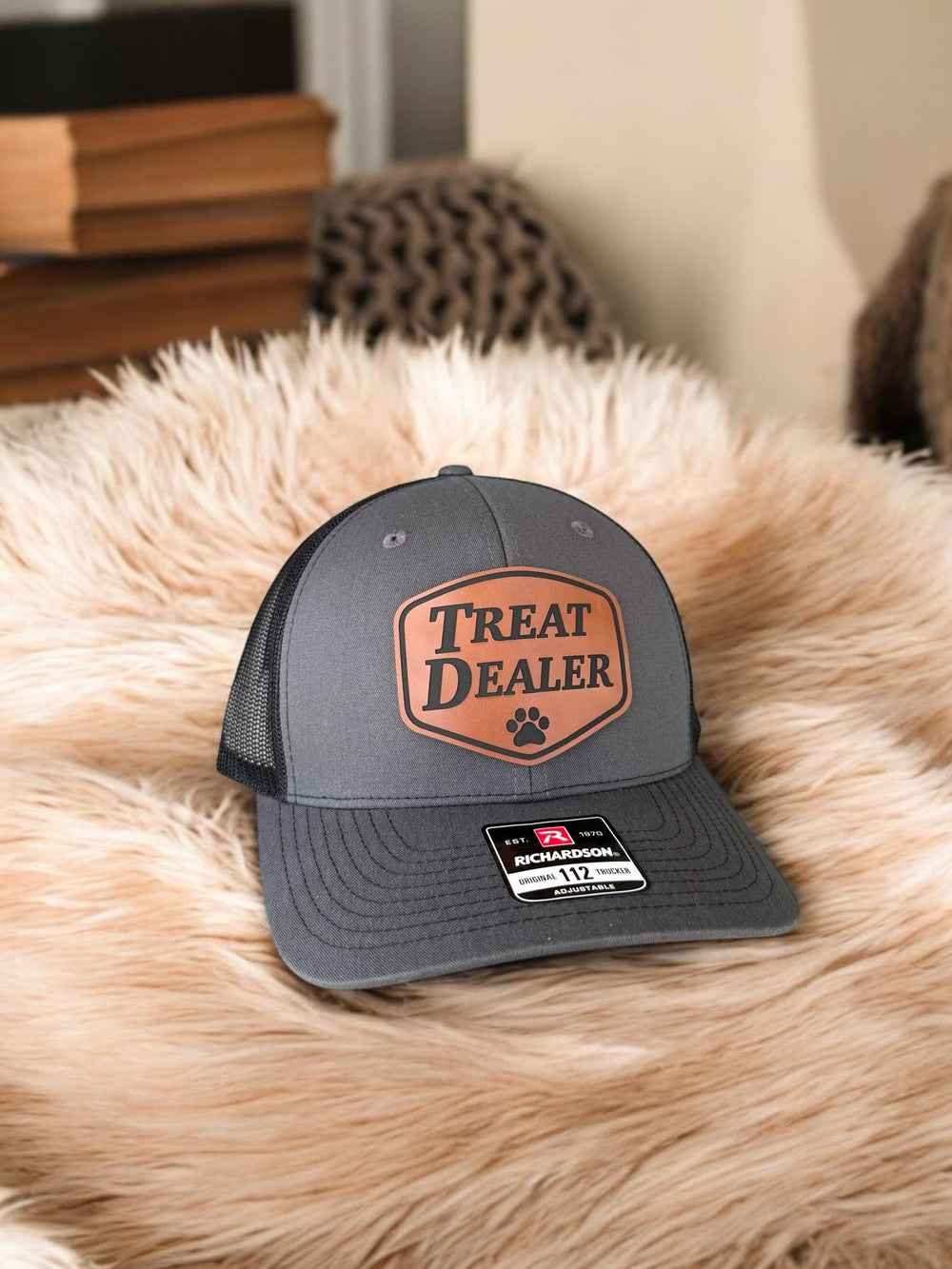 Treat Dealer funny dog lover Richardson 112 trucker hat by BubbleHead Ink