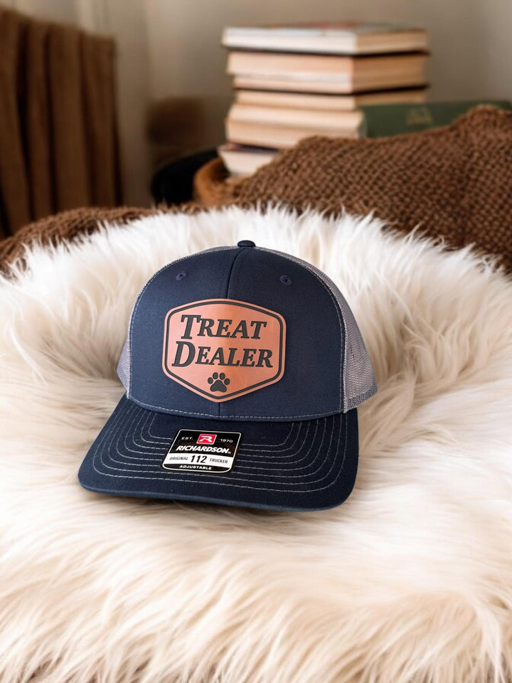 Treat Dealer funny dog lover Richardson 112 trucker hat by BubbleHead Ink