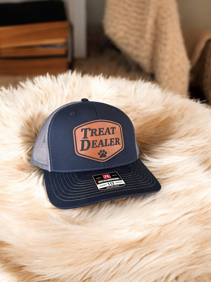 Treat Dealer funny dog lover Richardson 112 trucker hat by BubbleHead Ink