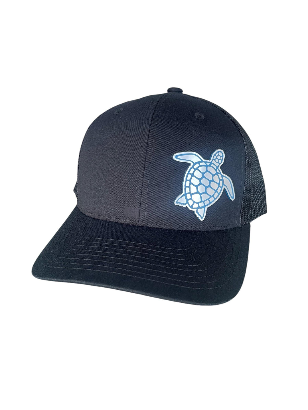 Turtle nature lover black trucker hat by BubbleHead Ink