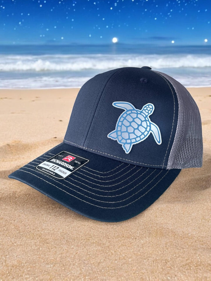 Turtle nature lover black trucker hat by BubbleHead Ink