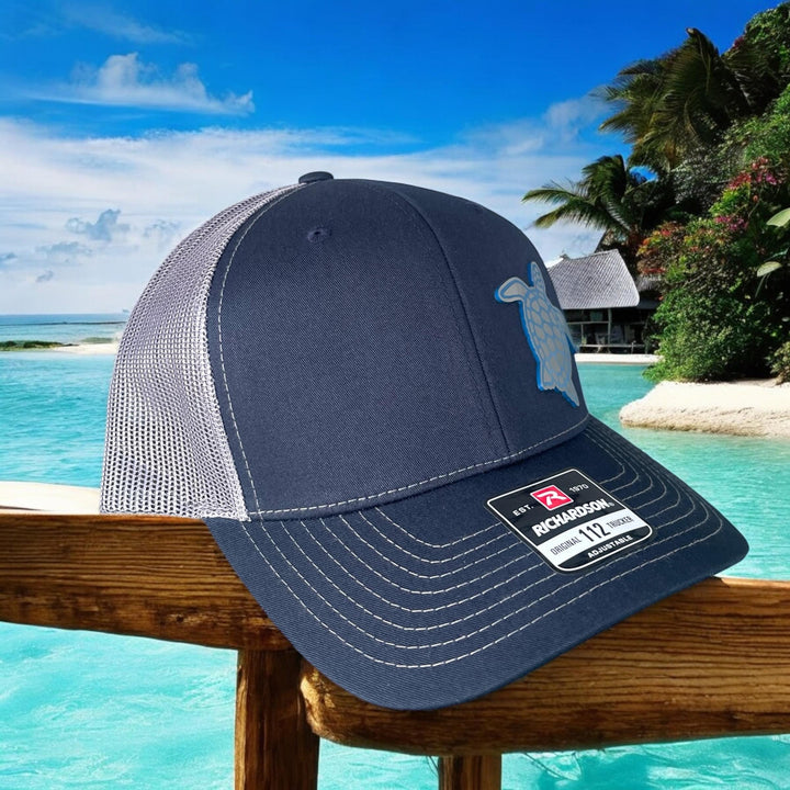 Turtle nature lover black trucker hat by BubbleHead Ink