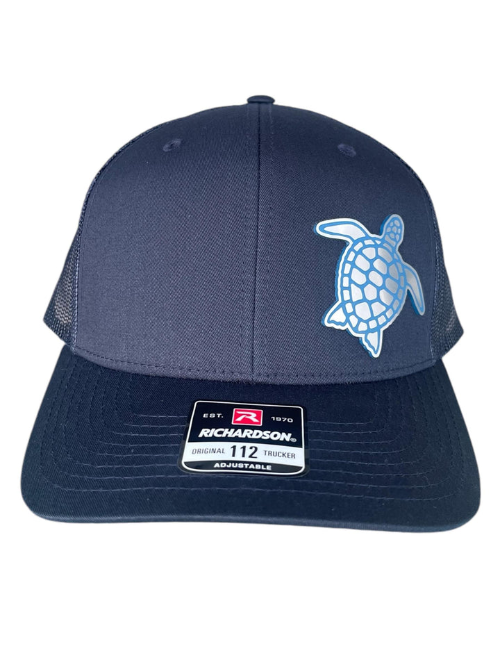 Turtle nature lover black trucker hat by BubbleHead Ink