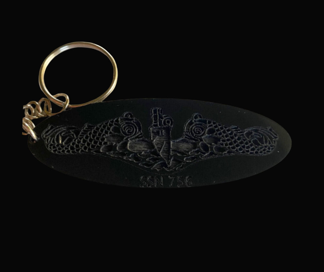 US Navy submarine dolphins keychain by BubbleHead Ink