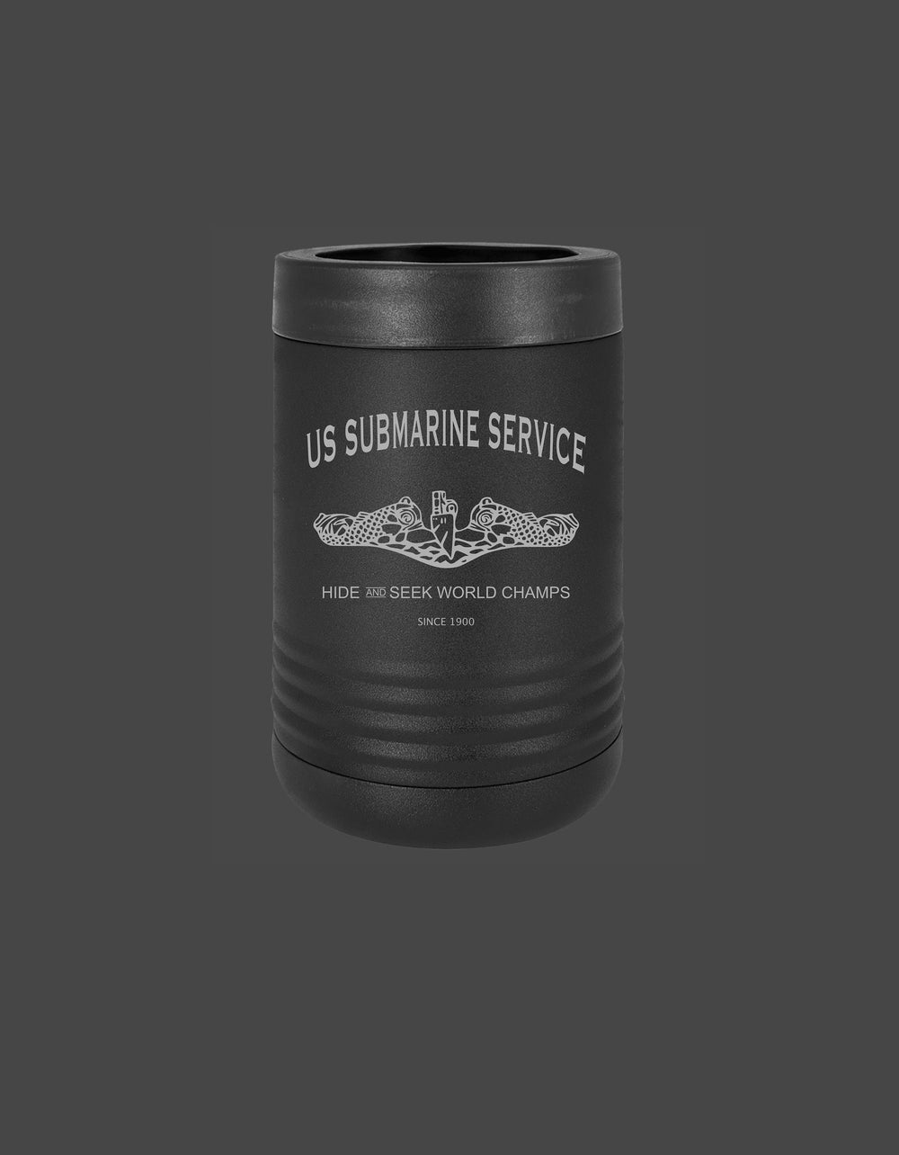 US Navy submarine veteran custom hard can koozie by BubbleHead Ink