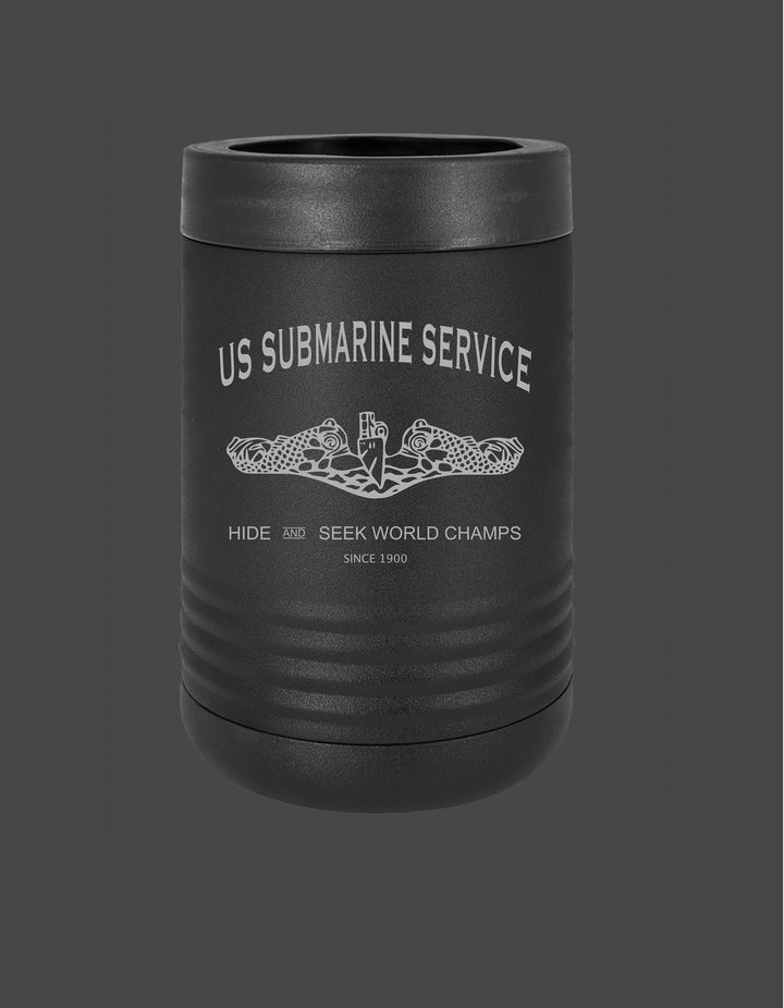 US Navy submarine veteran custom hard can koozie by BubbleHead Ink