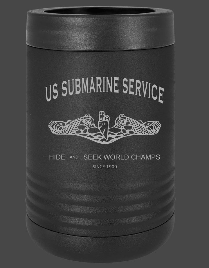US Navy submarine veteran custom hard can koozie by BubbleHead Ink
