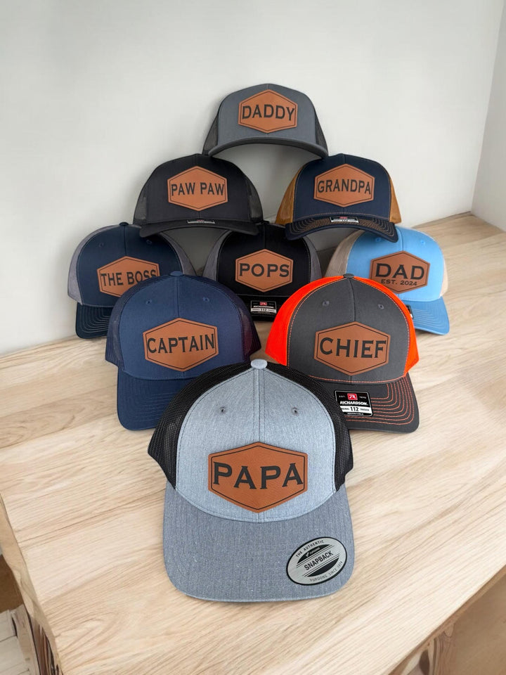 Pops Hat, Richardson 112, Custom Dad Hat, Papa Cap, Gift for Dad, New Papa, Custom Hat, Gift for Grandpa, Daddy, Yupoong 6606
