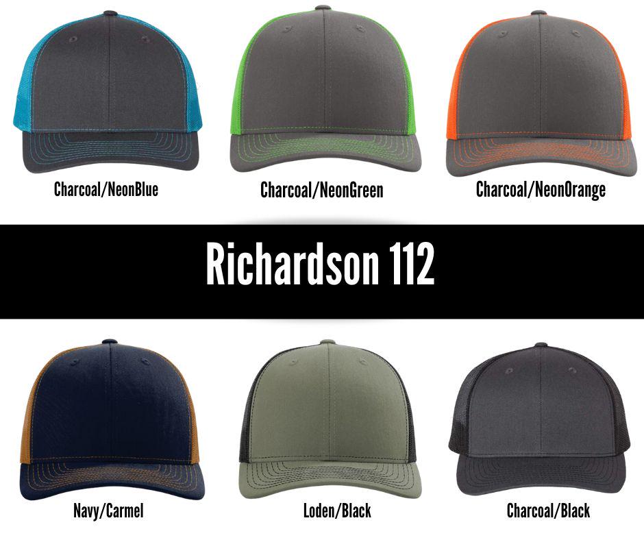 Funny Deer Antler Hunting Richardson 112 Trucker Hat, Hunting Dad Gift, Valentine's Day Gift for Husband