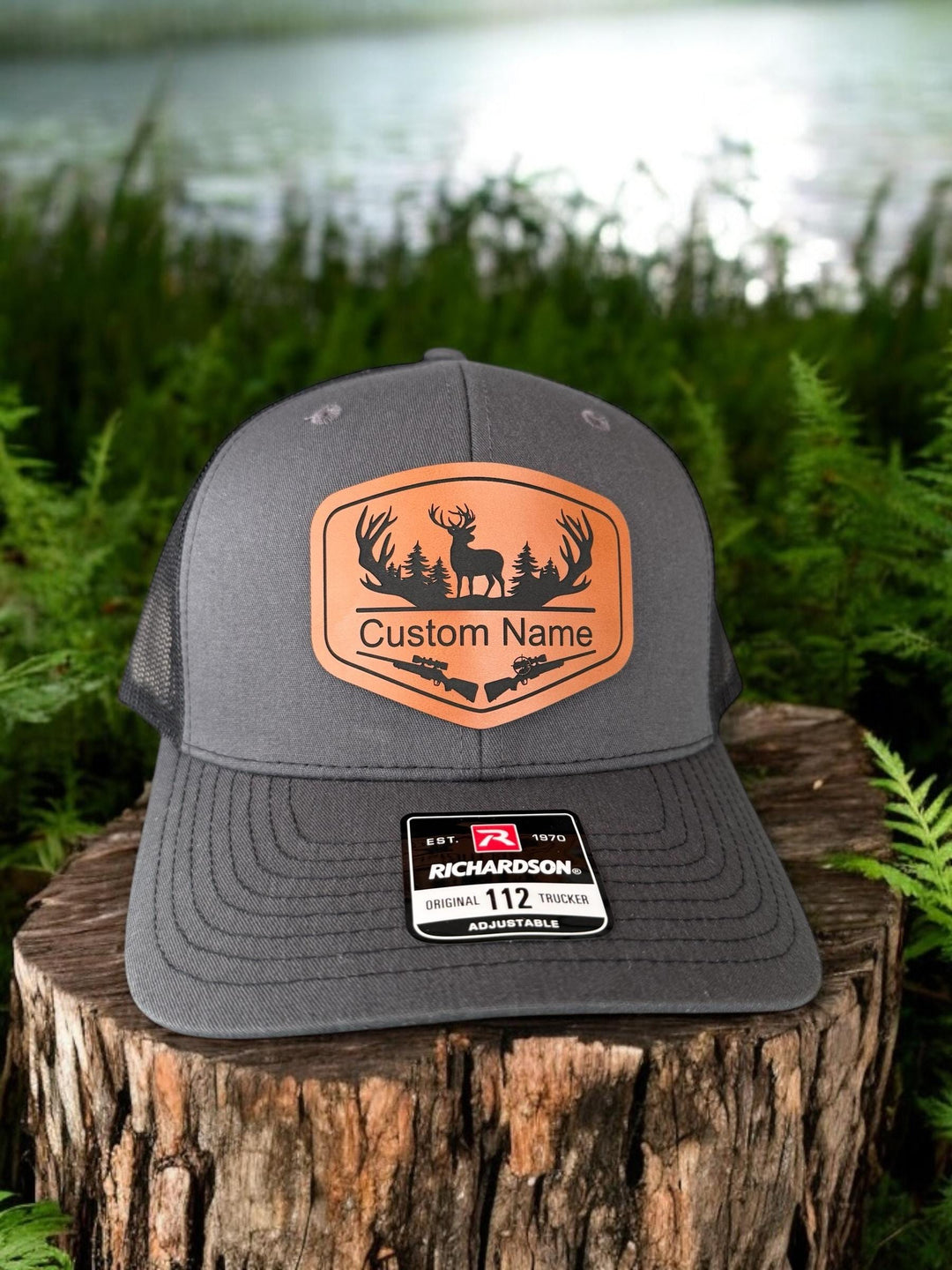 Personalized Dad Hunting Hat, Richardson 112, Custom Hunting Hats For Men With Initial