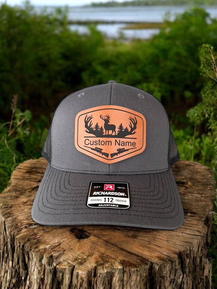 Personalized Dad Hunting Hat, Richardson 112, Custom Hunting Hats For Men With Initial
