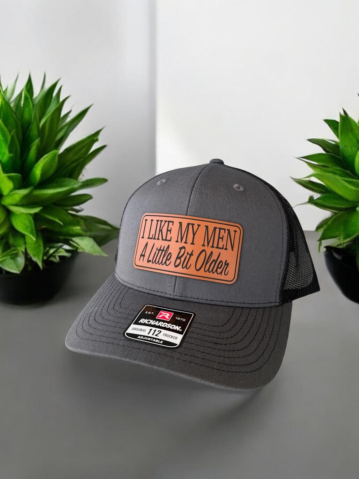 I Like My Men A Little Older, Richardson 112 Patch Hat, Gift For Mom, Yupoong 6606, Ponytail Hat For Women