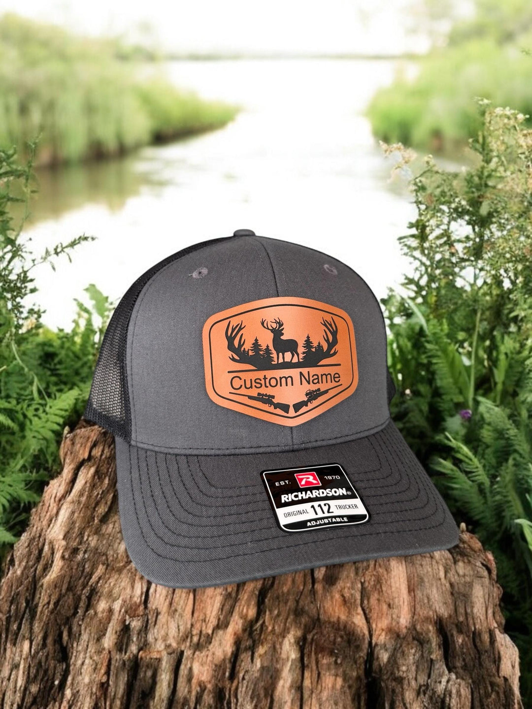 Personalized Dad Hunting Hat, Richardson 112, Custom Hunting Hats For Men With Initial