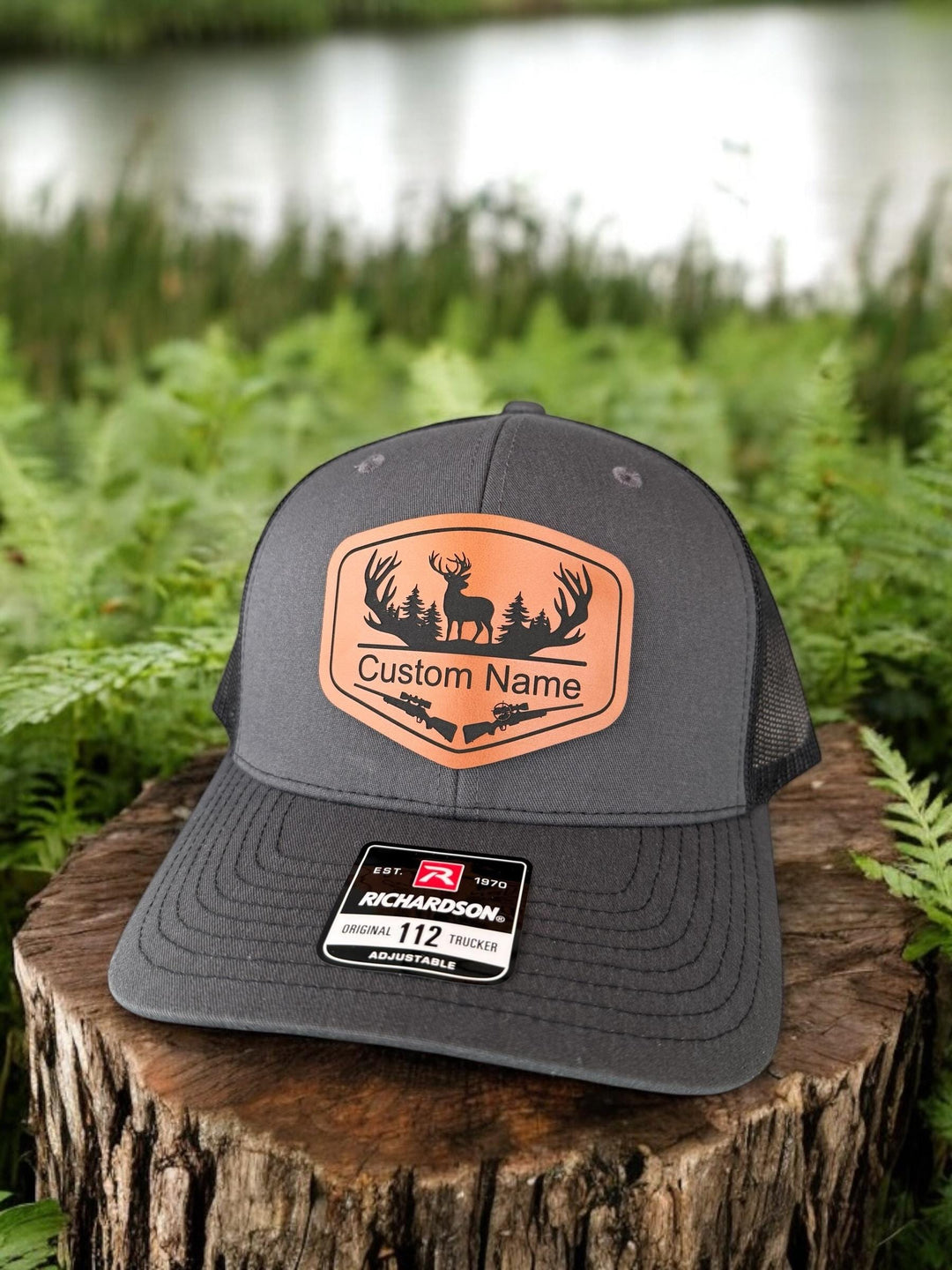 Personalized Dad Hunting Hat, Richardson 112, Custom Hunting Hats For Men With Initial