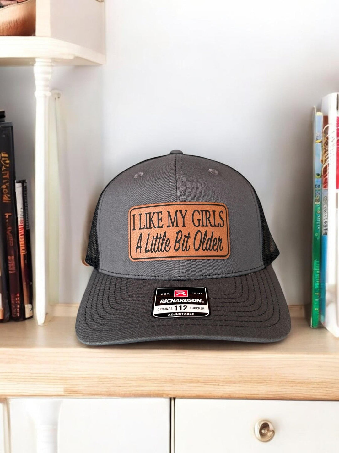 I Like My Men A Little Older, Richardson 112 Patch Hat, Gift For Mom, Yupoong 6606, Ponytail Hat For Women