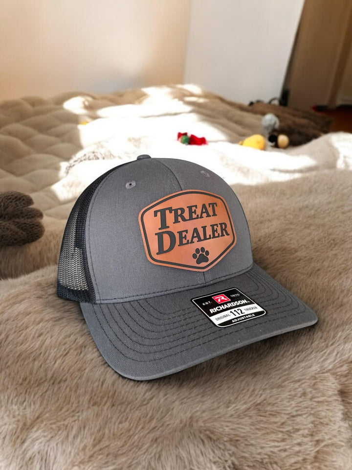 Treat Dealer Funny Dog Lover Gifts, Richardson 112 Trucker Hat, Dog Dad Gift Ideas, Father's Day Gift for Dog Lover, Yupoong 6606
