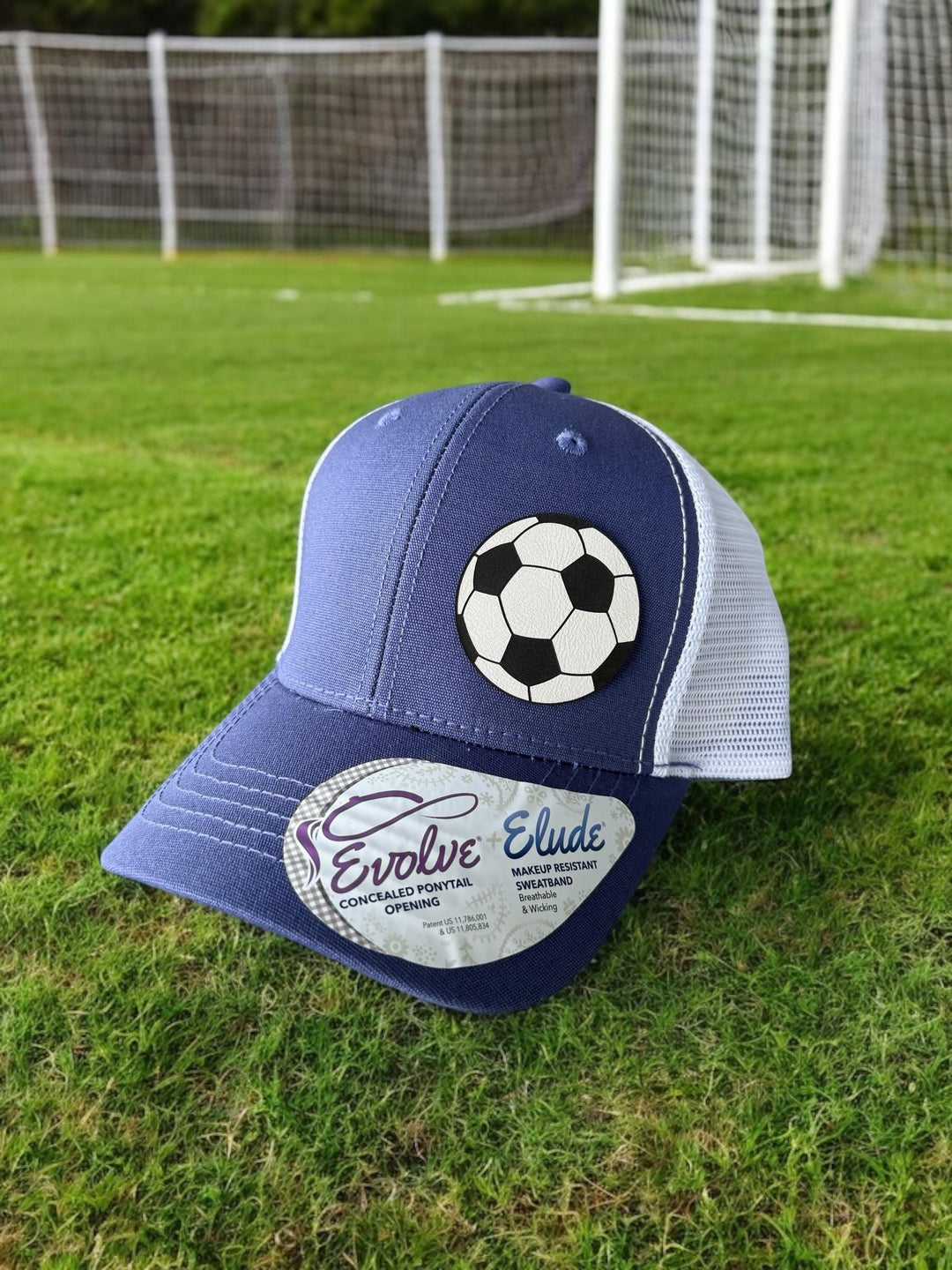 Soccer Mom Trucker Hats, Custom Soccer Mom Hat, Soccer Number Hat, Gift For Mother's Day, Ponytail Hats With Leather Patch