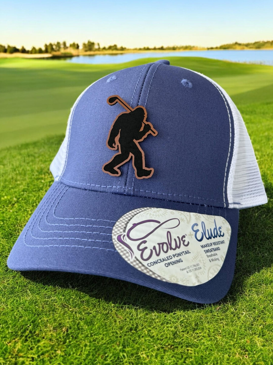 Sasquatch Golfing Hat, Big Foot Golf Snapback, Golfing Big Foot Trucker Hat, Richardson 112 or Yupoong 6606, Funny Golf Hat for Men