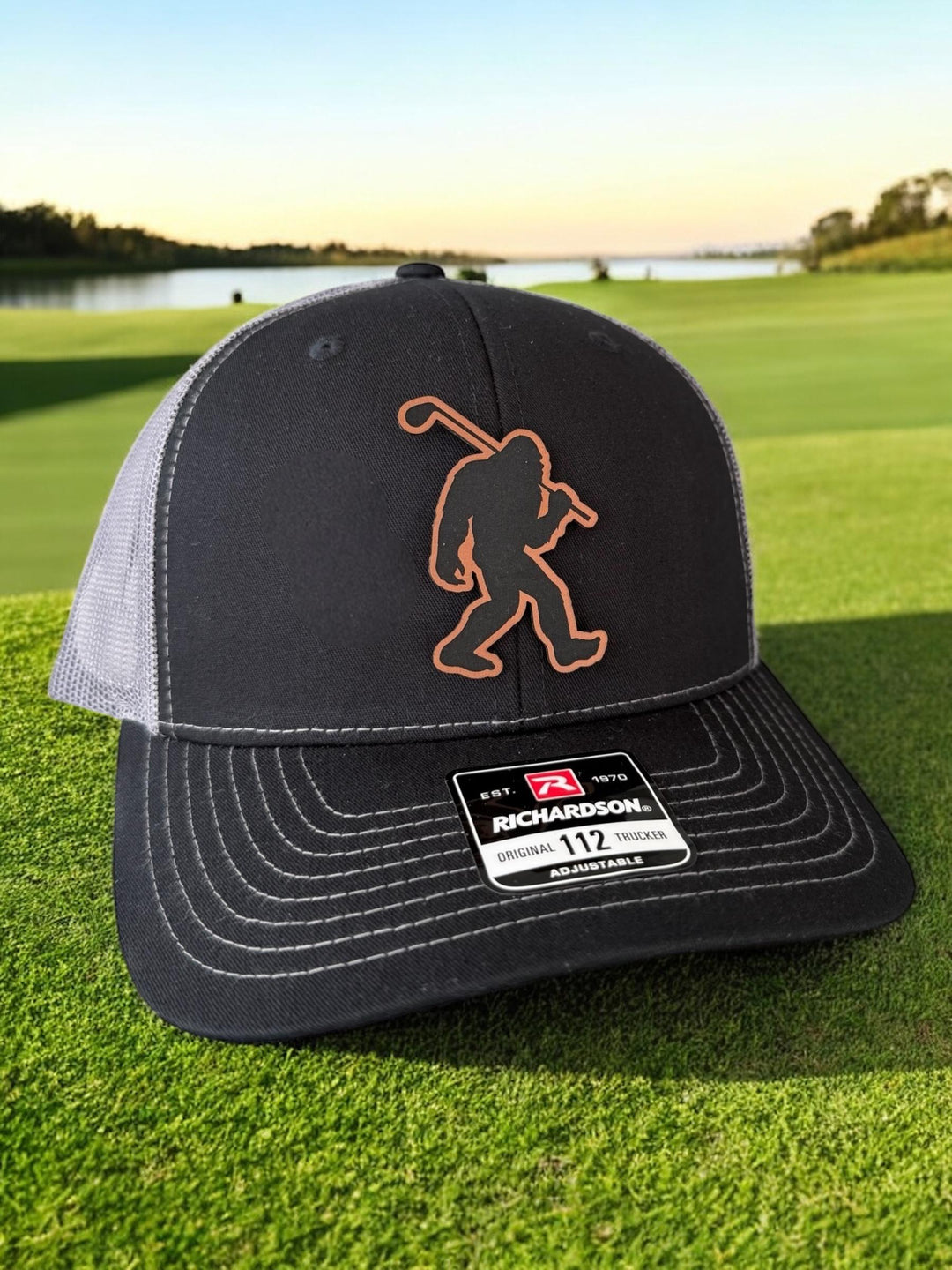 Sasquatch Golfing Hat, Big Foot Golf Snapback, Golfing Big Foot Trucker Hat, Richardson 112 or Yupoong 6606, Funny Golf Hat for Men