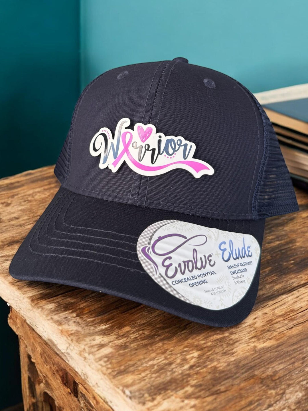 Leopard Print with Breast Cancer Ribbon Accessories, Pink Ribbon Ponytail Hat For Women