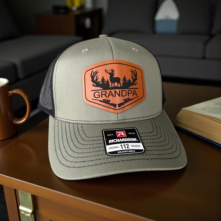 Personalized Dad Hunting Hat, Richardson 112, Custom Hunting Hats For Men With Initial