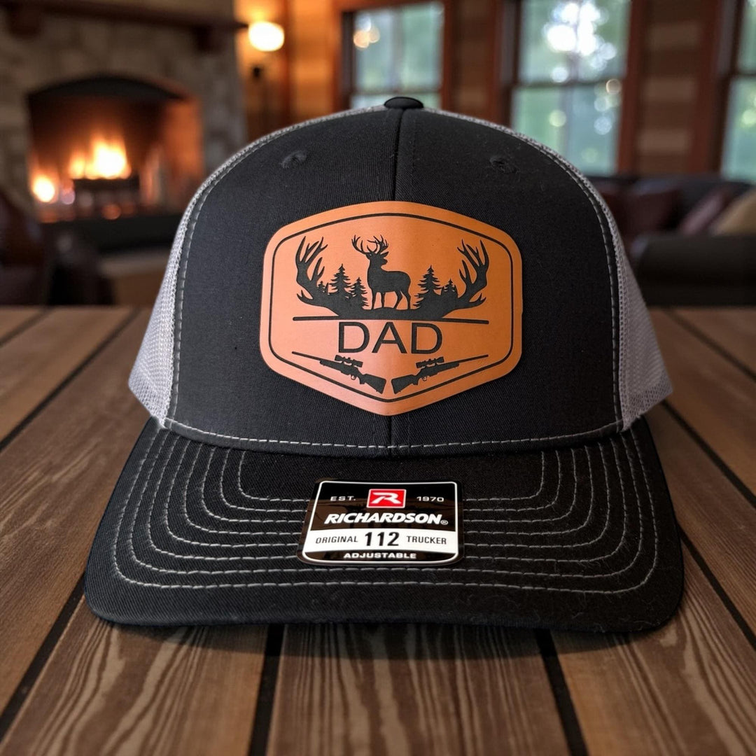 Personalized Dad Hunting Hat, Richardson 112, Custom Hunting Hats For Men With Initial