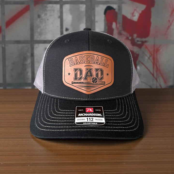 Baseball Dad Trucker Hat, Richardson 112 Snapback, Engraved Patch Cap for Baseball Games