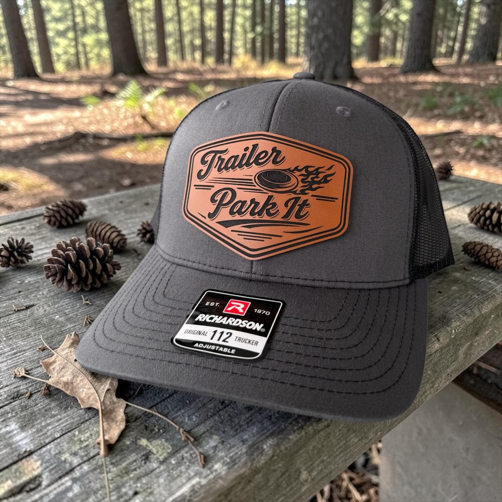 Disc Golf Hat for Men, Trailer Park It Trucker Hat, Richardson 112 Snapback