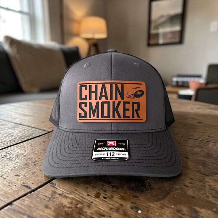 Disc Golf Hat for Men, Chain Smoker Trucker Hat, Richardson 112 Snapback