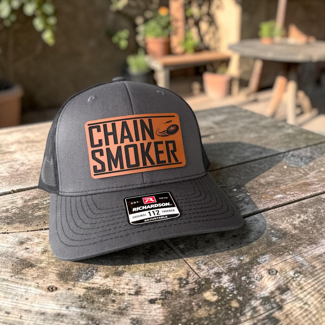 Disc Golf Hat for Men, Chain Smoker Trucker Hat, Richardson 112 Snapback