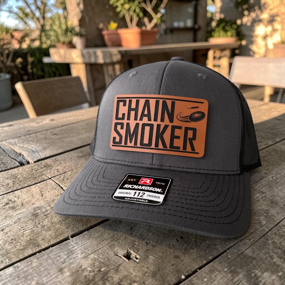 Disc Golf Hat for Men, Chain Smoker Trucker Hat, Richardson 112 Snapback