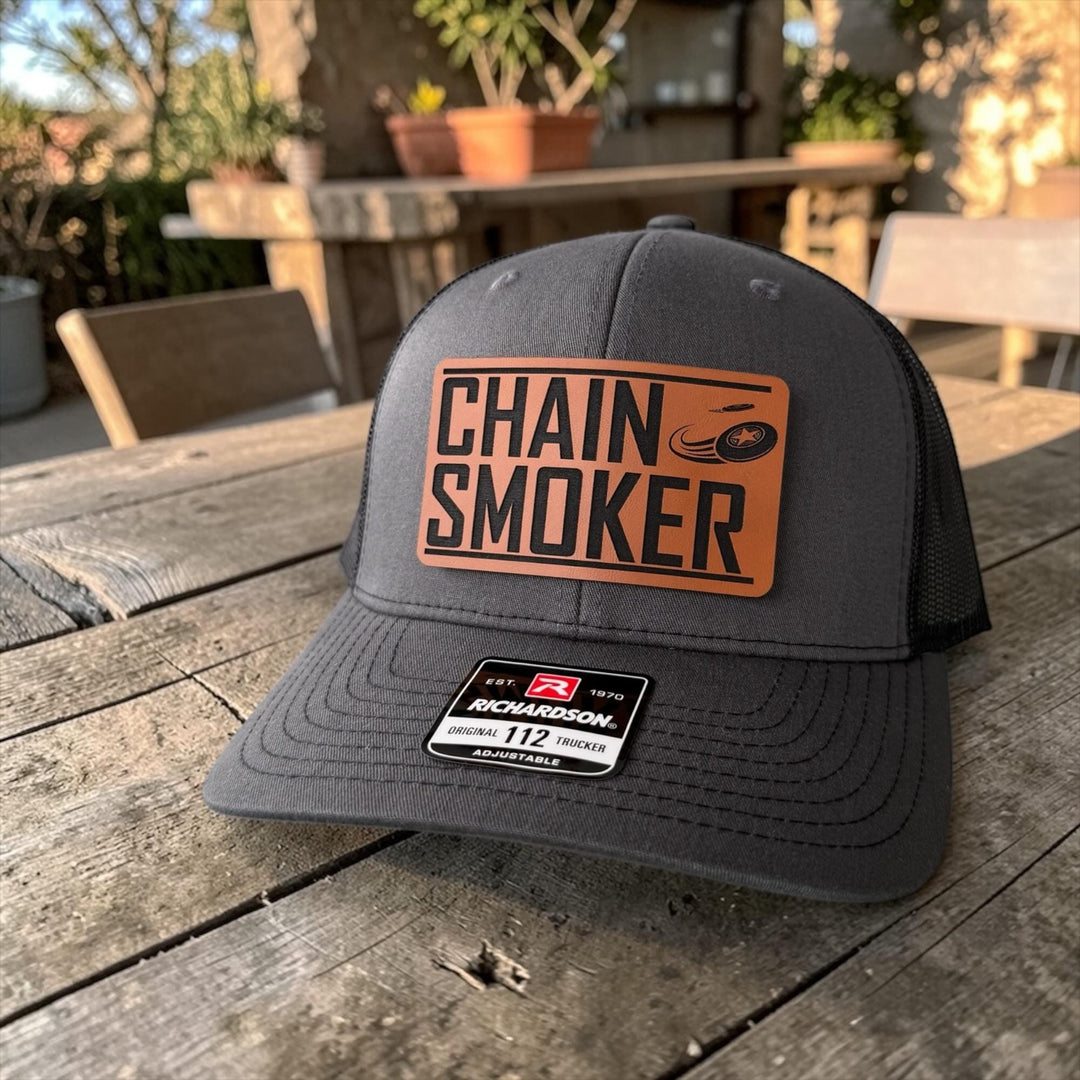 Disc Golf Hat for Men, Chain Smoker Trucker Hat, Richardson 112 Snapback