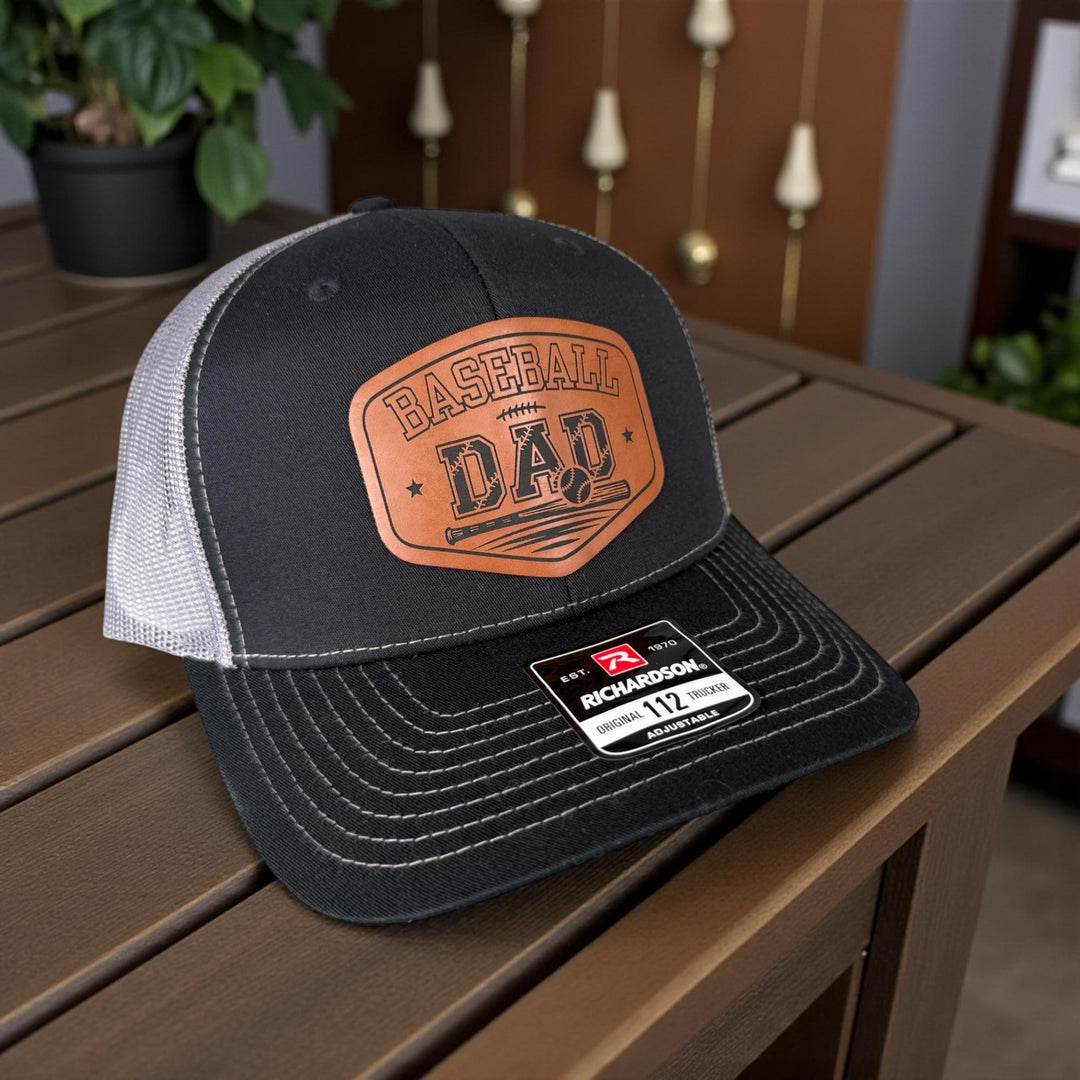 Baseball Dad Trucker Hat, Richardson 112 Snapback, Engraved Patch Cap for Baseball Games