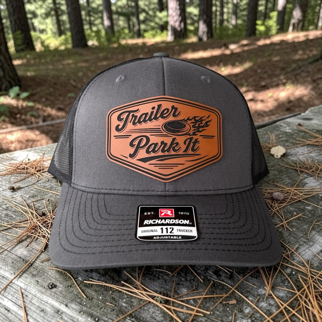 Disc Golf Hat for Men, Trailer Park It Trucker Hat, Richardson 112 Snapback
