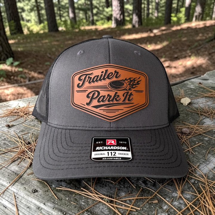 Disc Golf Hat for Men, Trailer Park It Trucker Hat, Richardson 112 Snapback