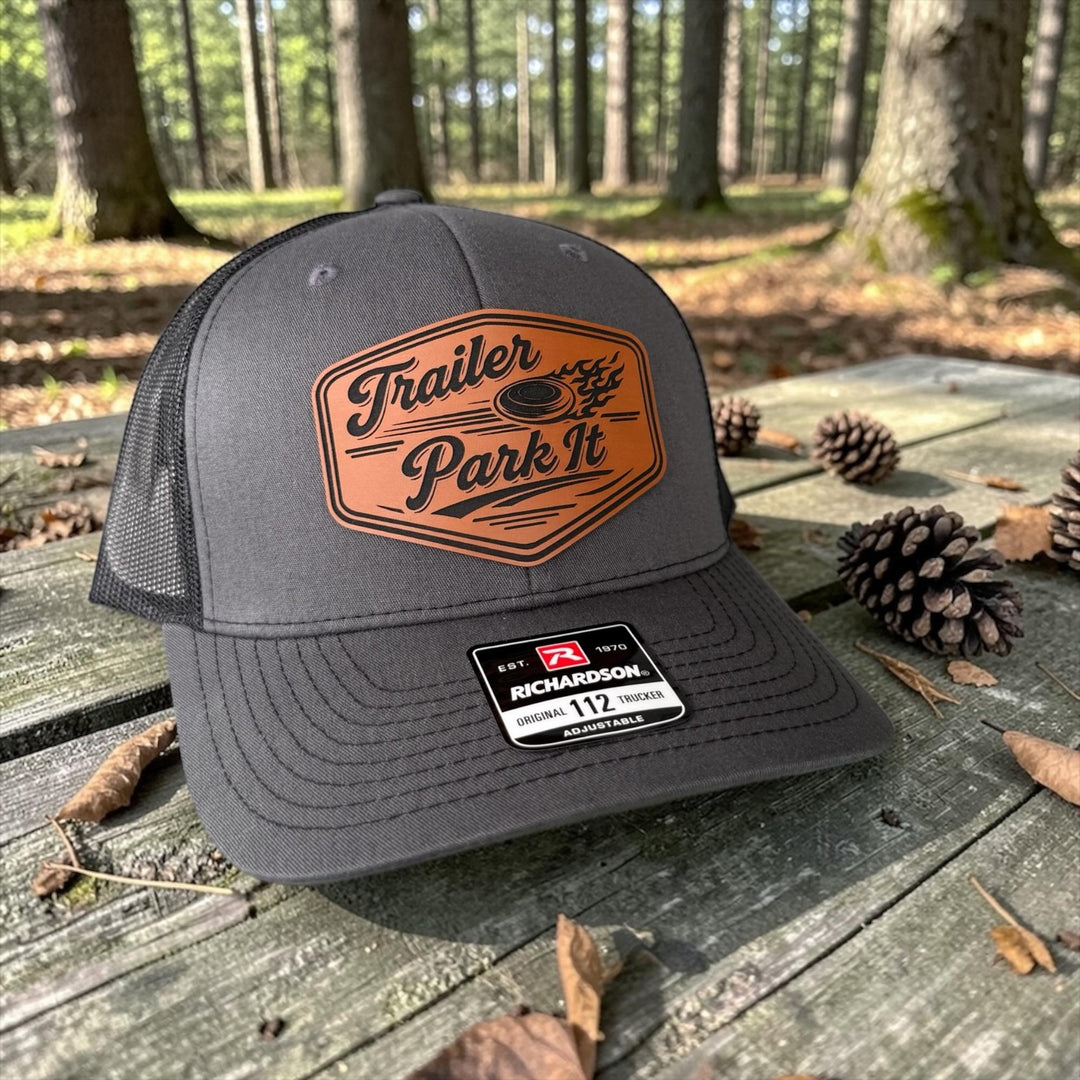 Disc Golf Hat for Men, Trailer Park It Trucker Hat, Richardson 112 Snapback