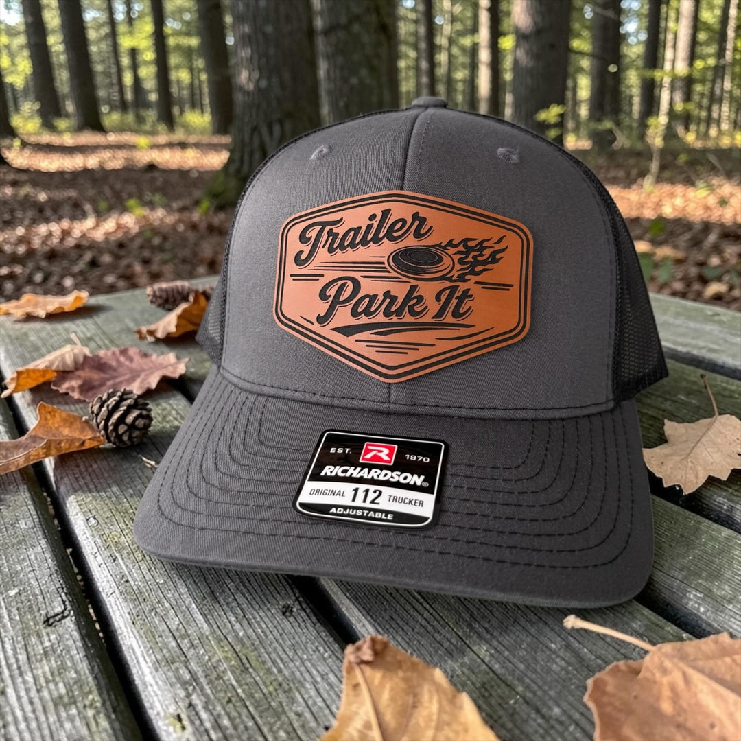Disc Golf Hat for Men, Trailer Park It Trucker Hat, Richardson 112 Snapback