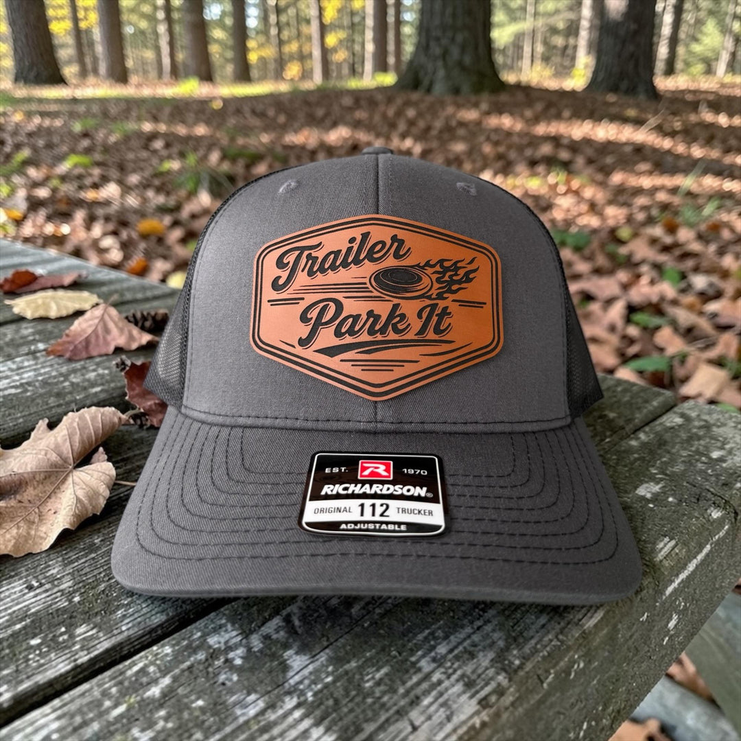 Disc Golf Hat for Men, Trailer Park It Trucker Hat, Richardson 112 Snapback