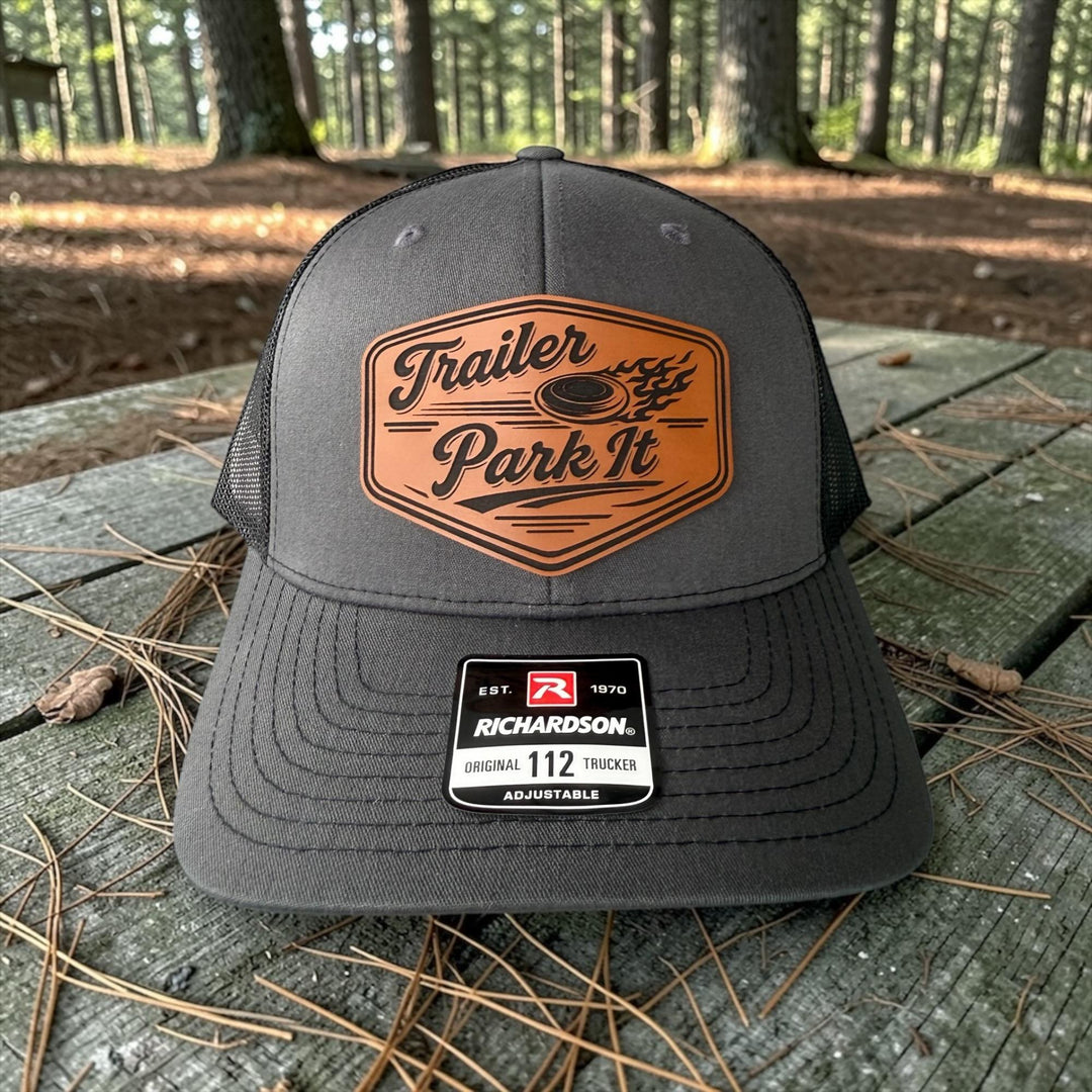 Disc Golf Hat for Men, Trailer Park It Trucker Hat, Richardson 112 Snapback