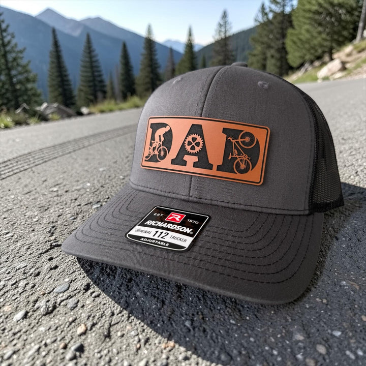 Mountain Bike Dad Trucker Hat, Cycling Dad Gift, Richardson 112
