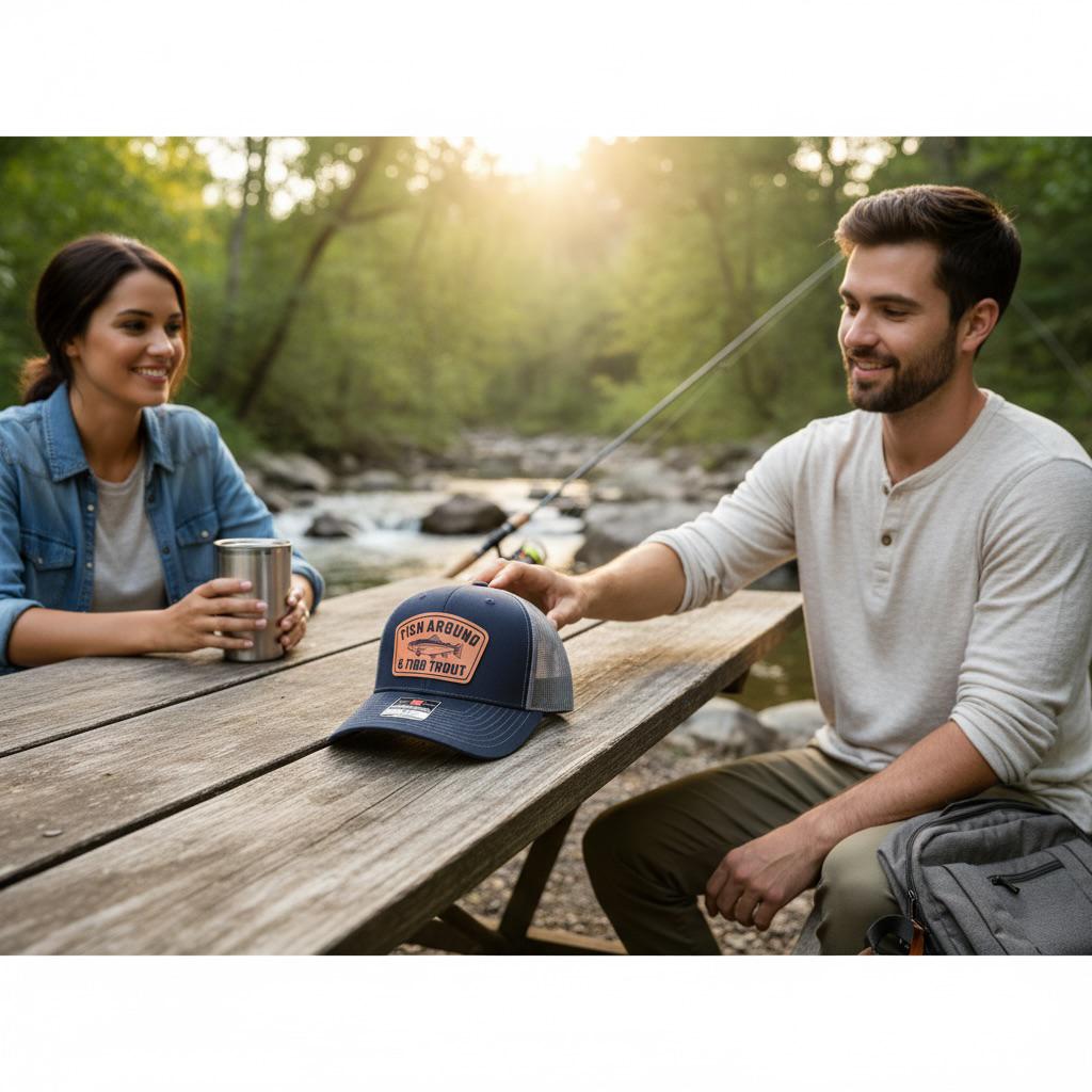 Fish Around And Find Trout Hat, Funny Fisherman Gift For Dad